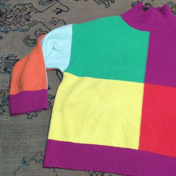 80's Colorblock Sweater by Sweet Claire - Picture 4 of 7